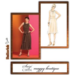 4978 EZ FLARE MIDRIFF SLVLSS BIAS DRESS LENGTHS PATTERN 16-22